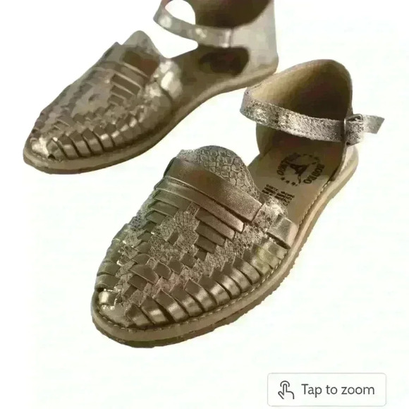Rodeo Durango Women's Rose Gold flat with buckle strap sandals,  size 25 - Picture 14 of 14